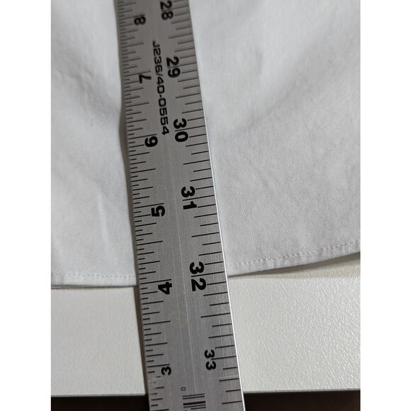 Tommy Hilfiger White stretch poplin shirt Button down Oxford L regular Chest 48" - Picture 9 of 11